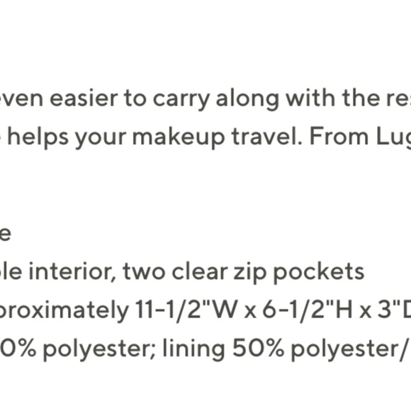 Lug Flash Travel/Cosmetic Case - Picture 4 of 4